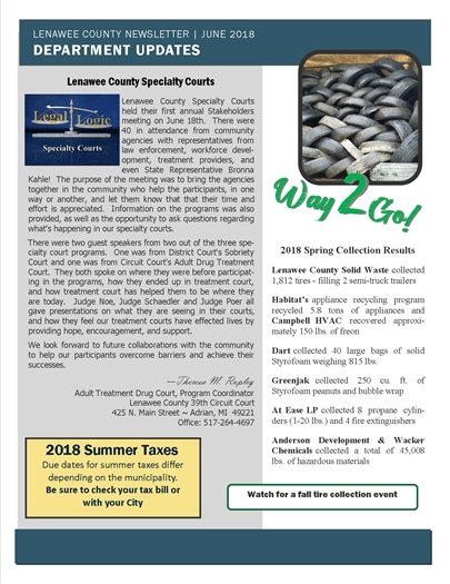 Page 2 of Newsletter