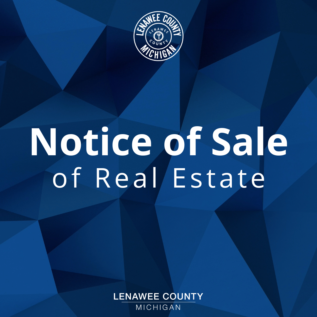 Notice of Sale of Real Estate