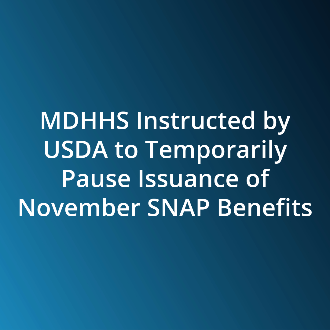 MDHHS instructed by USDA to temporarily pause issuance of November SNAP benefits 