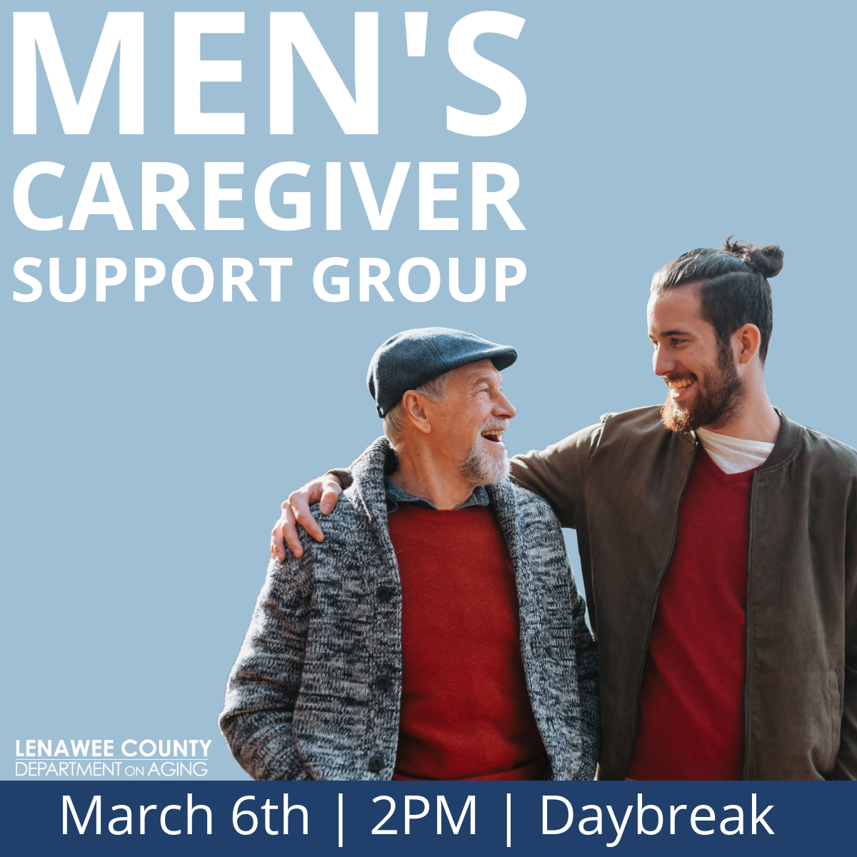 Men's Support Group March 6th 2pm Daybreak