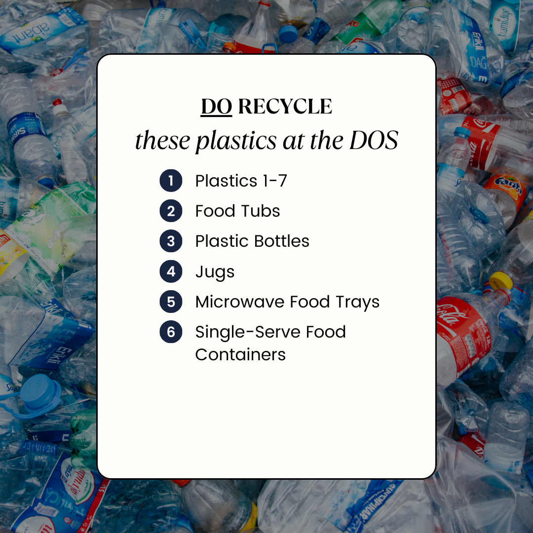 Things to recycle at the DOS