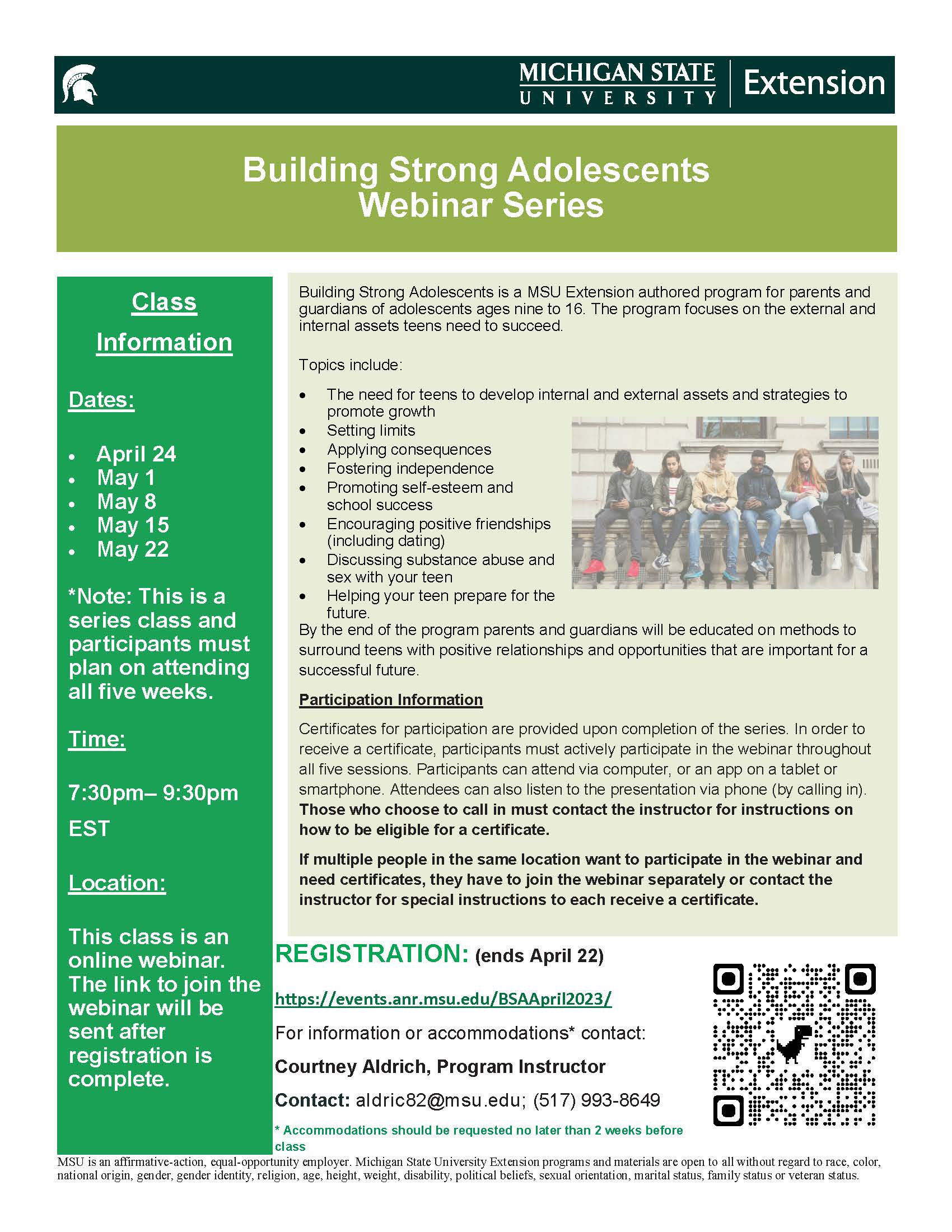 Building Strong Adolescents April-May 2023